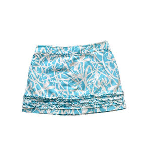 Lilly Pulitzer Marigold Skort Turquoise and White, 8
